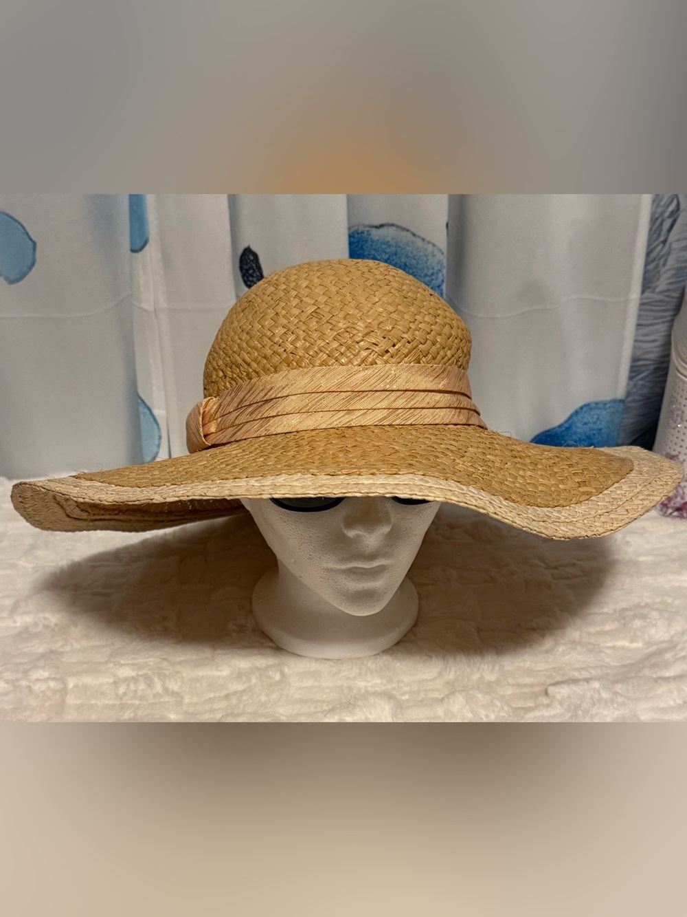 Gap 100% Straw Wide Brim Sun Hat M/L 58 cm Beach Vacation Floppy Hat